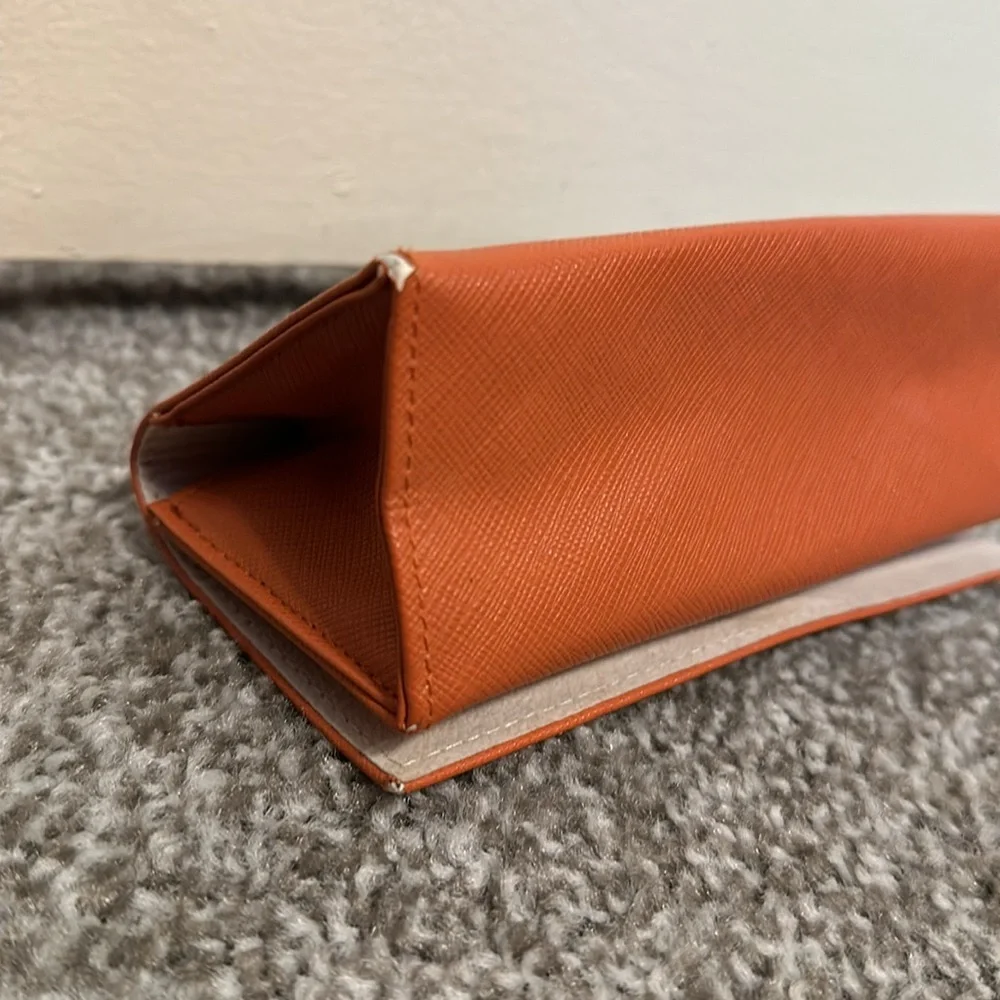 Tory Burch Saffiano Leather Fold Over Sunglasses Case